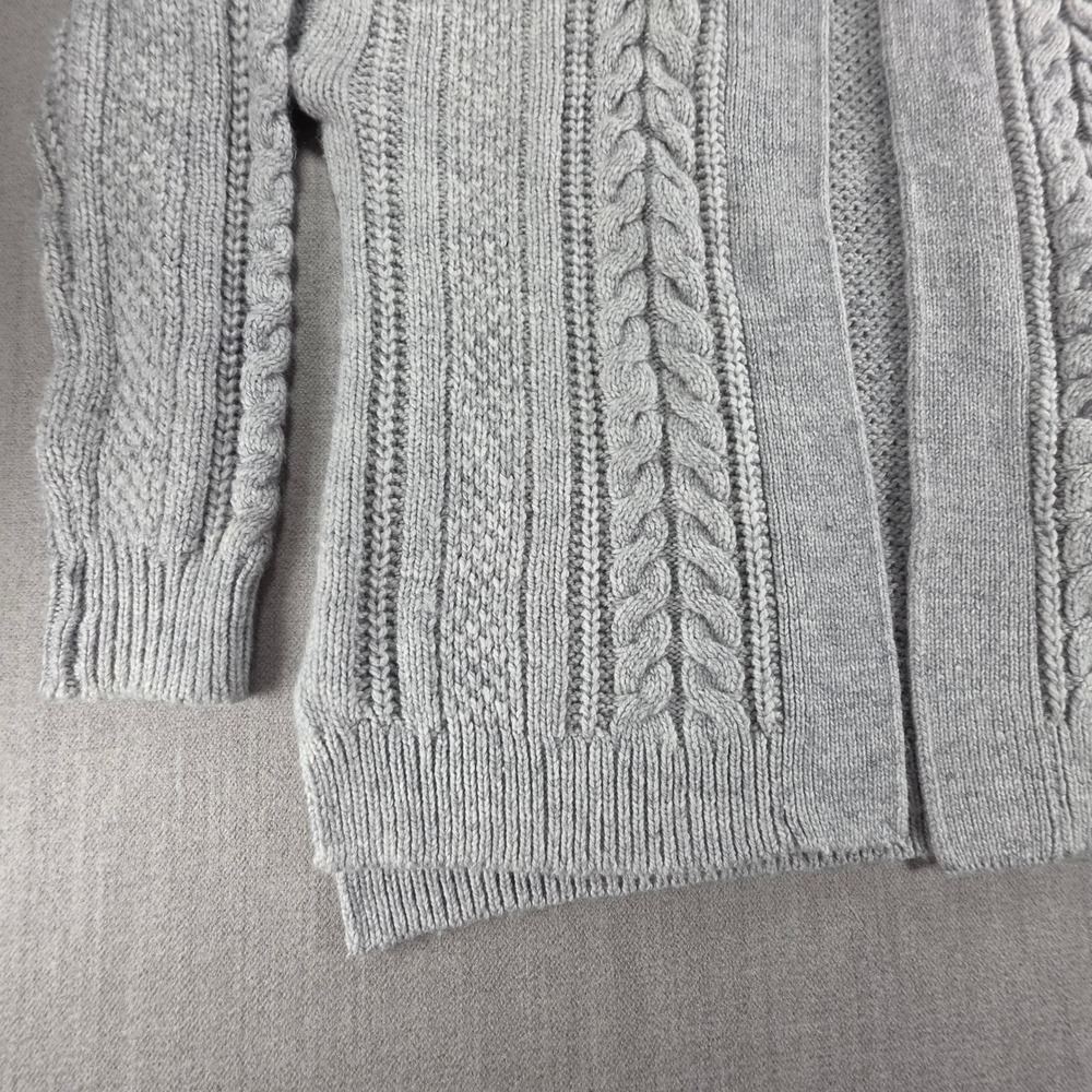 GAP Cardigan Womens XS Heather Grey Cable Knit Open Front Sweater S/352721-01 - Picture 11 of 16